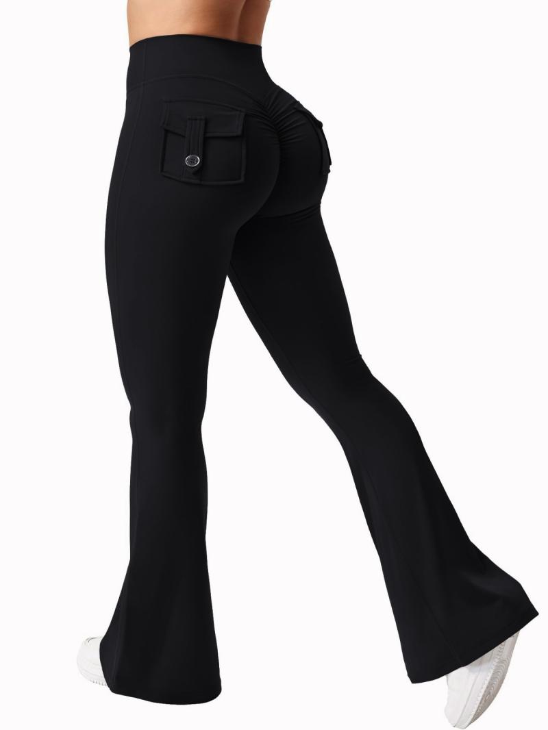 Hosen | Damen Flare Fit Leggings With Lace Up Details Hosen Damen